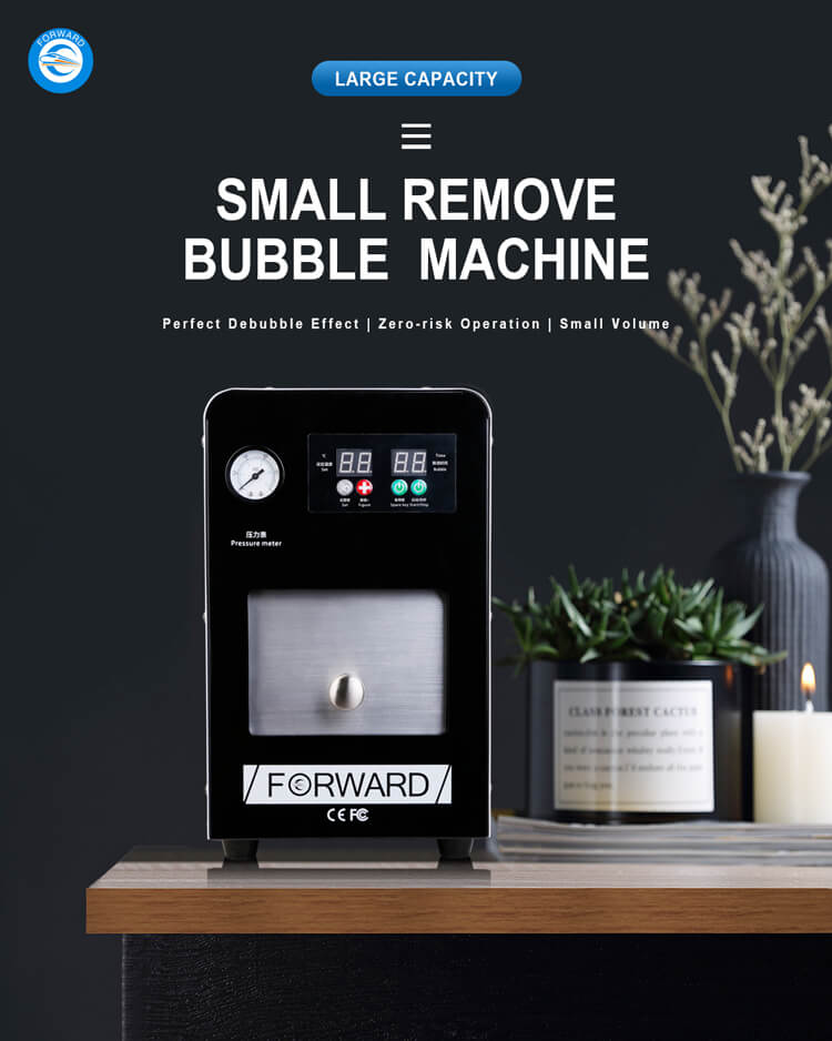Top safety mini bubble removal machine for LCD OLED