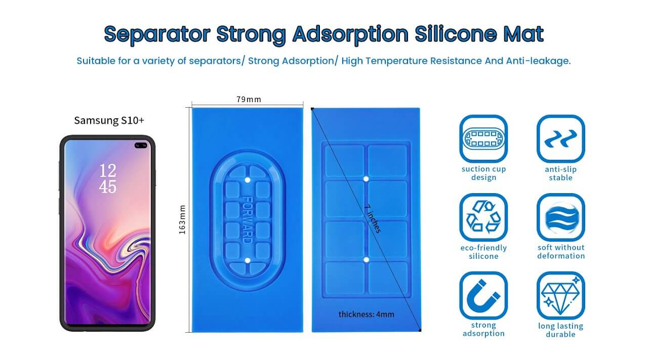 Separator Strong Adsorption Silicone Mat (FW-M06 ) Separate Samsung S10+ | Forward Machine FW-361+