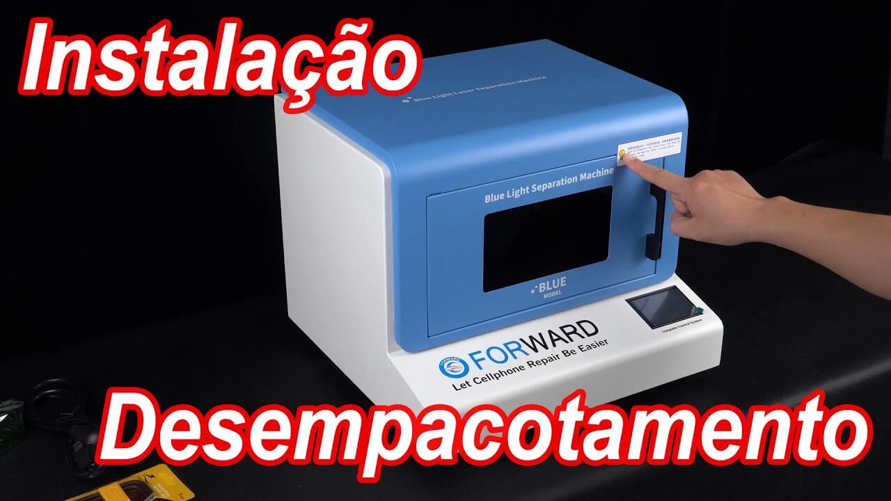 Desembalagem e Instalação da Máquina de Separação a Laser de Luz Azul - Guia de Primeiros Passos