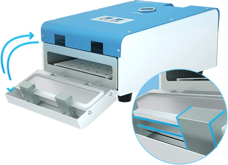 FORWARD-FW-16R iPad Bubble Removal Machine Features-Safety door design, zero risk operation