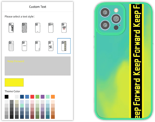 What is the Customizable Blank Skin-Text Custom-FORWARD