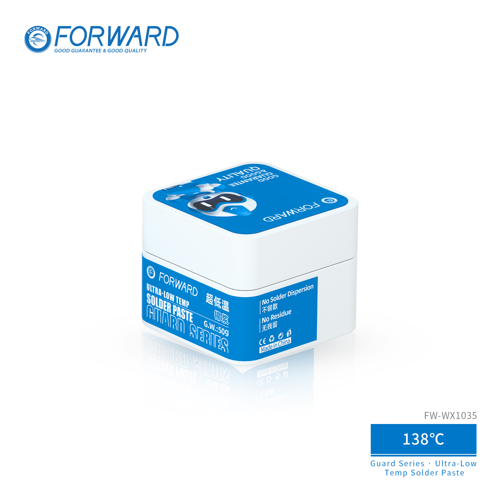 卫士-138锡膏-T102 FW-WX1035 138℃ Ultra-Low Temp Solder Paste-Guard Series