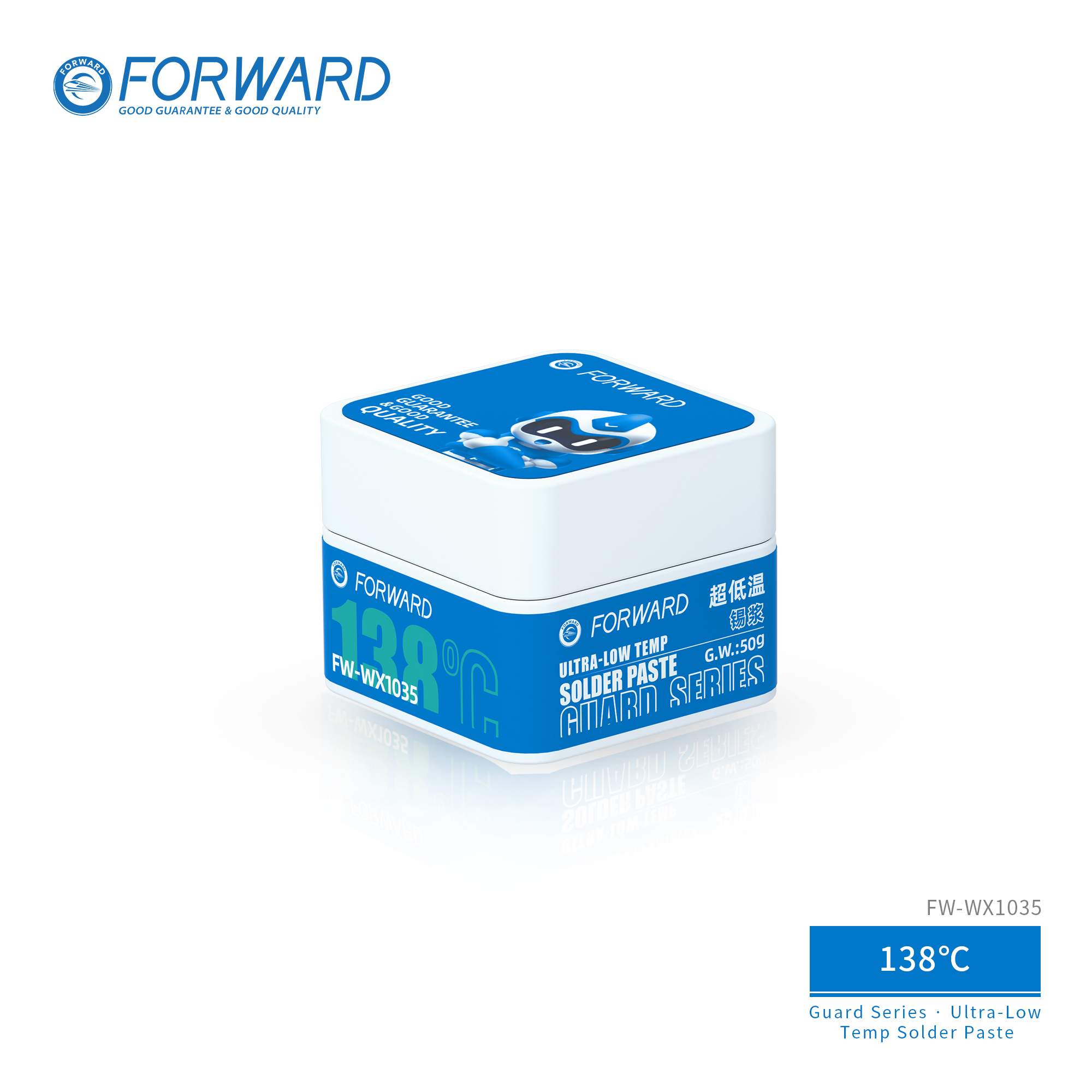 卫士-138锡膏-T103 FW-WX1035 138℃ Ultra-Low Temp Solder Paste-Guard Series