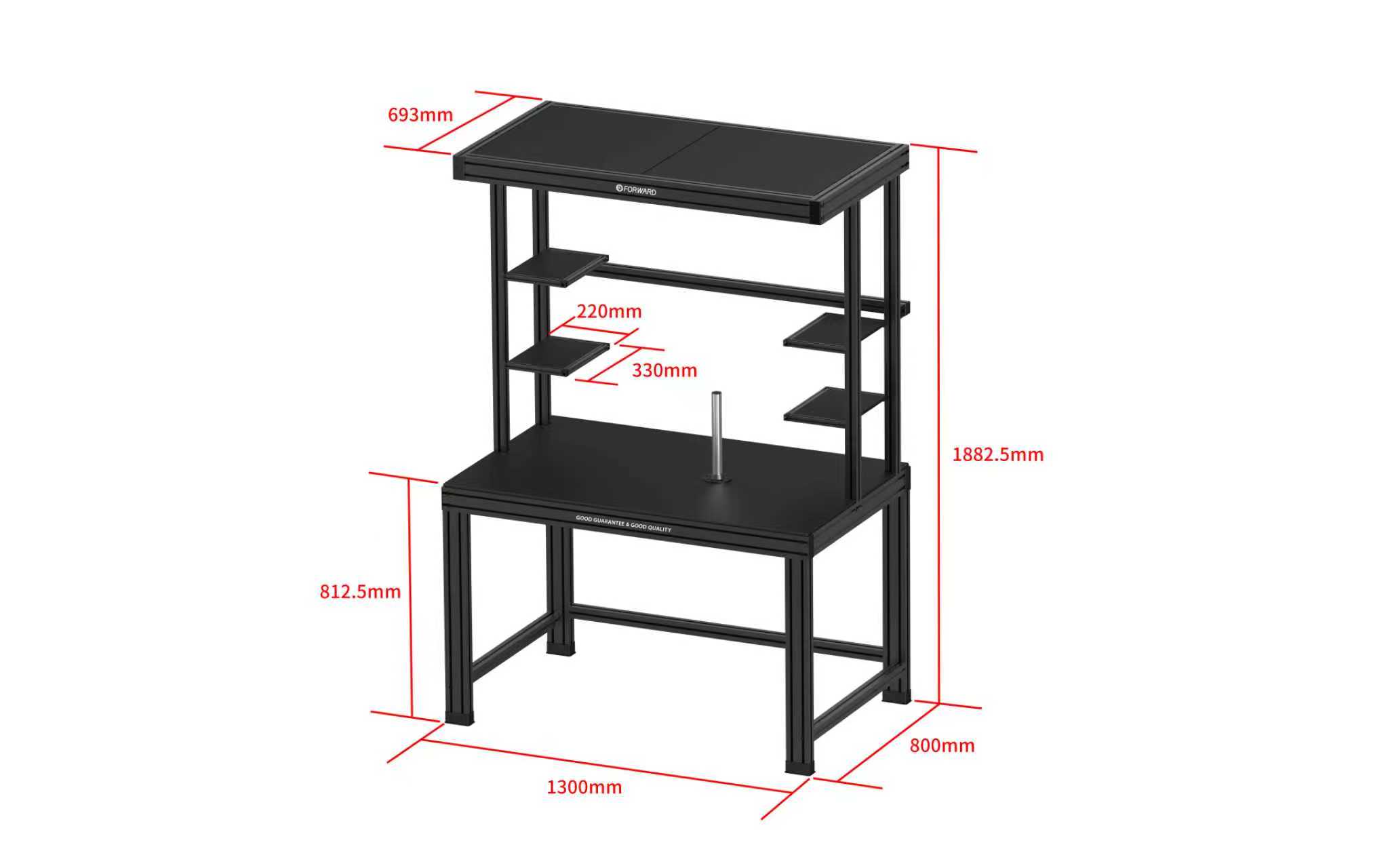 FW-WX13008 1.3m Mobile Repair Table/Workbench - Forward Machine
