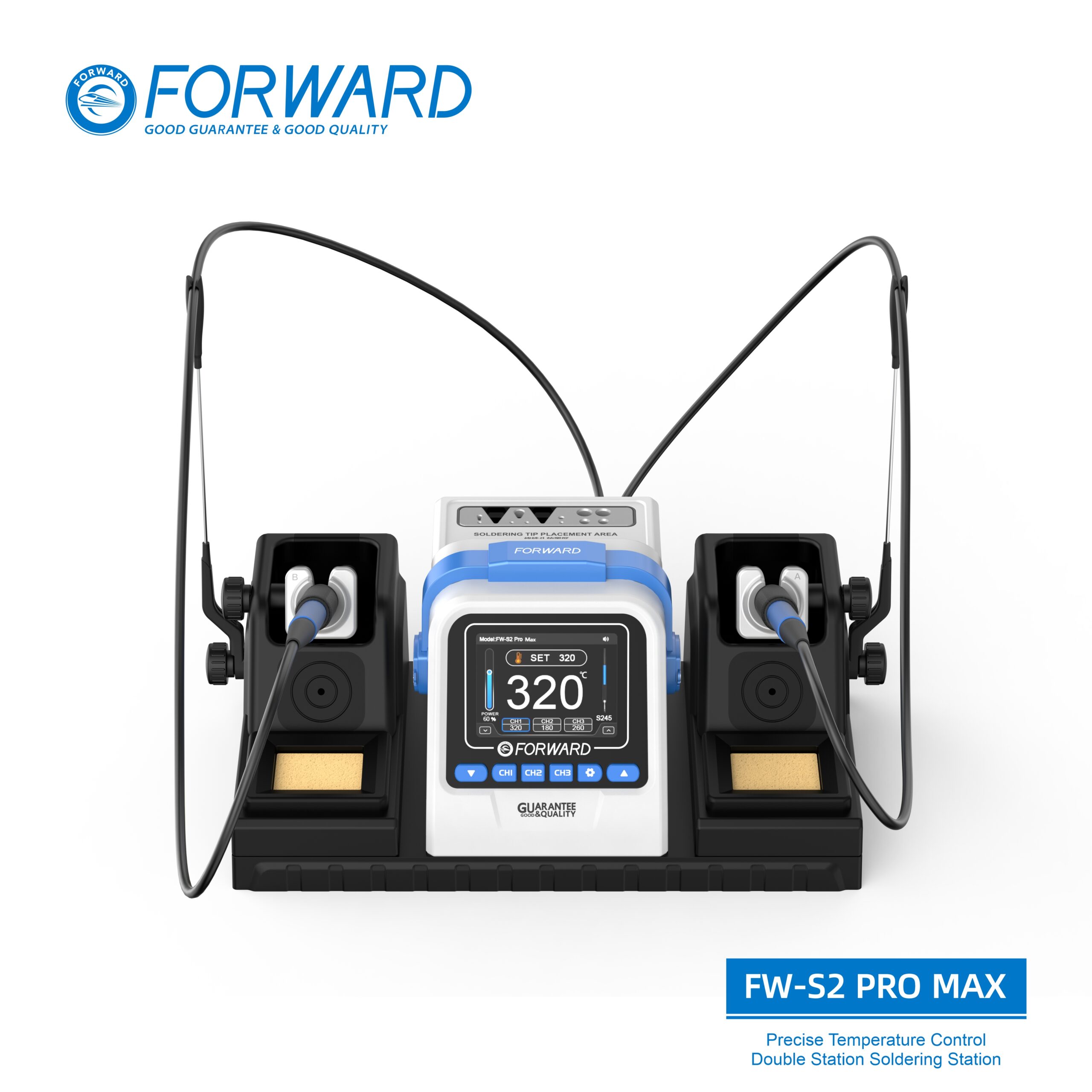 4 FW-S2ProMax Series Precise Temperature Control Double Station Soldering Station
