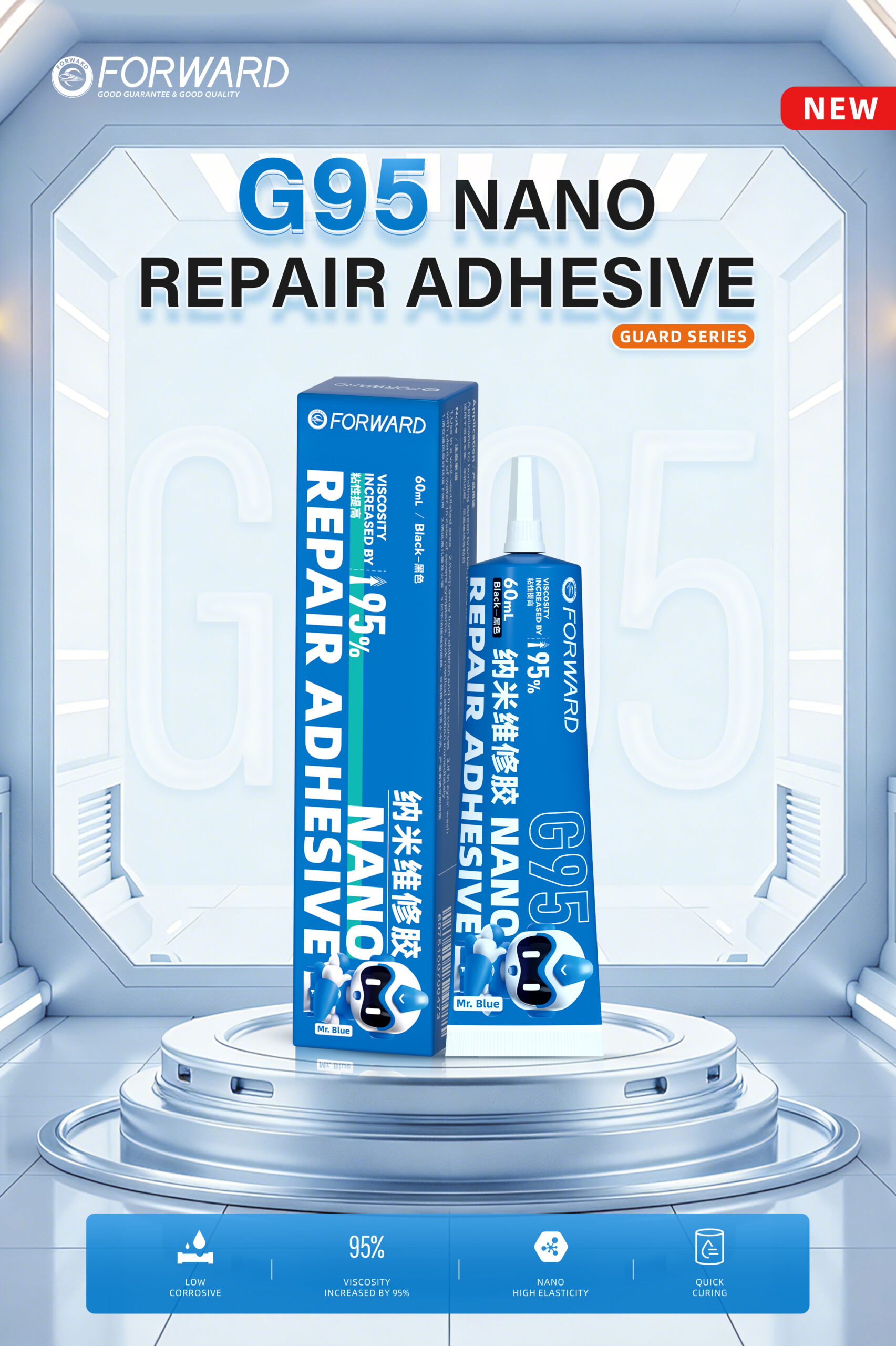 纳米维修胶-卫士系列-黑色 FW-WX1066 & FW-WX1067-G95 Nano Repair Adhesive-Guard Series-60ml